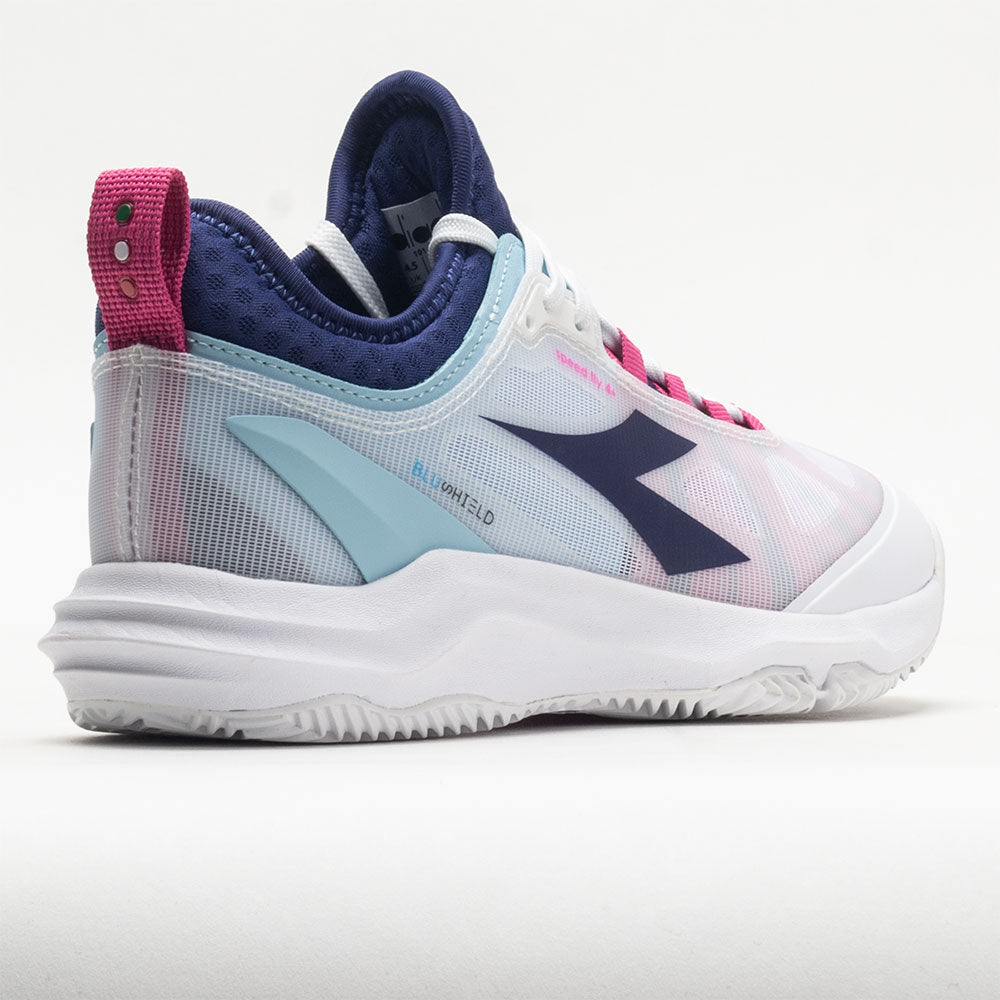 Diadora Speed Blushield Fly 4+ Clay Women's  White/Blueprint/Pink