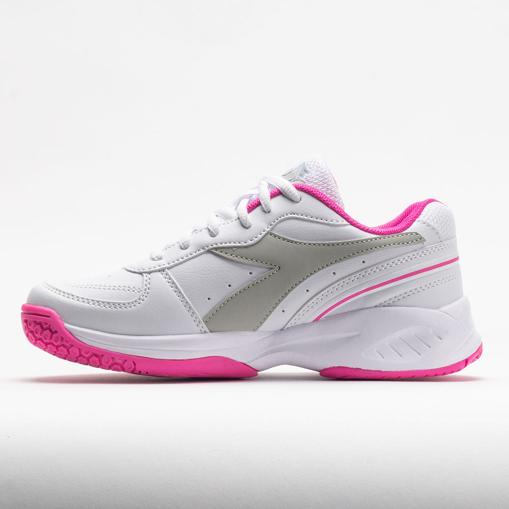 Diadora Challenge 4 SL Junior  White/Silver/Rodamine Red