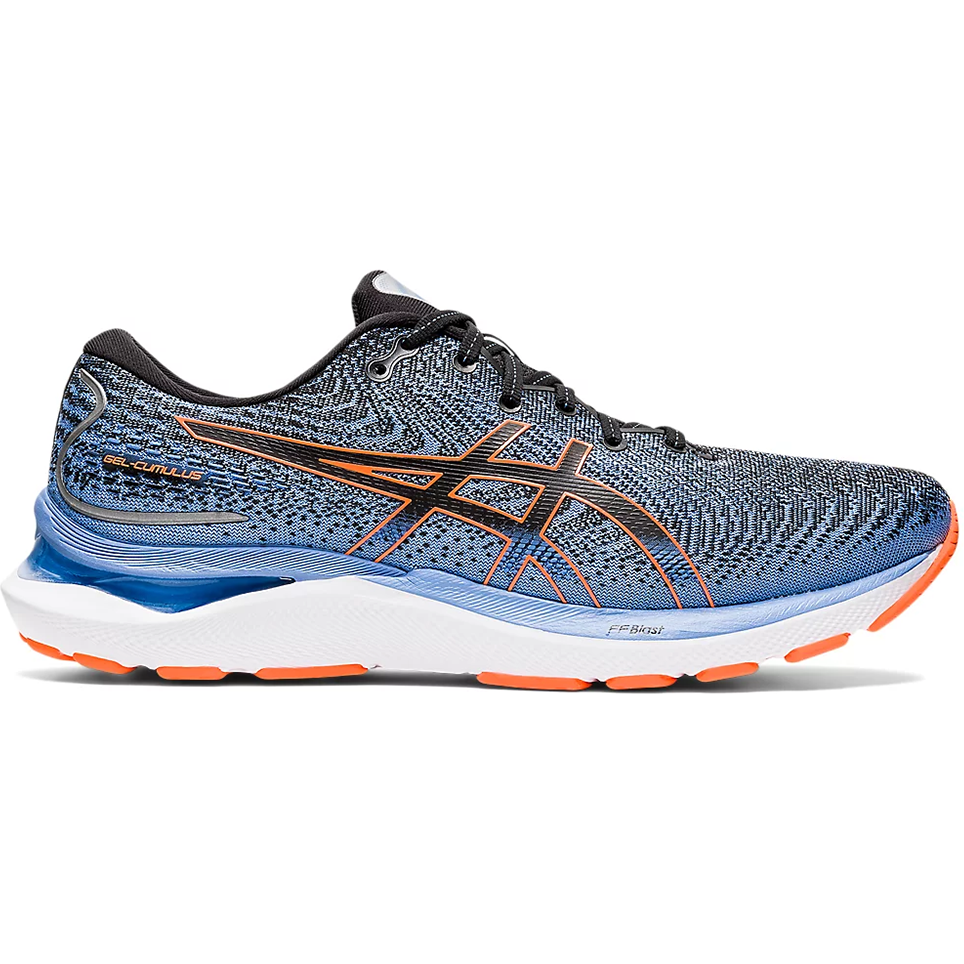 Men's Asics Gel-Cumulus 24, Black/Shocking Orange, 8.5 D Medium
