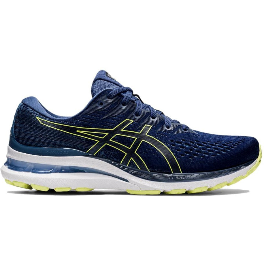 Men's Asics GEL-Kayano 28, Thunder Blue/Glow Yellow, 8.5 D Medium