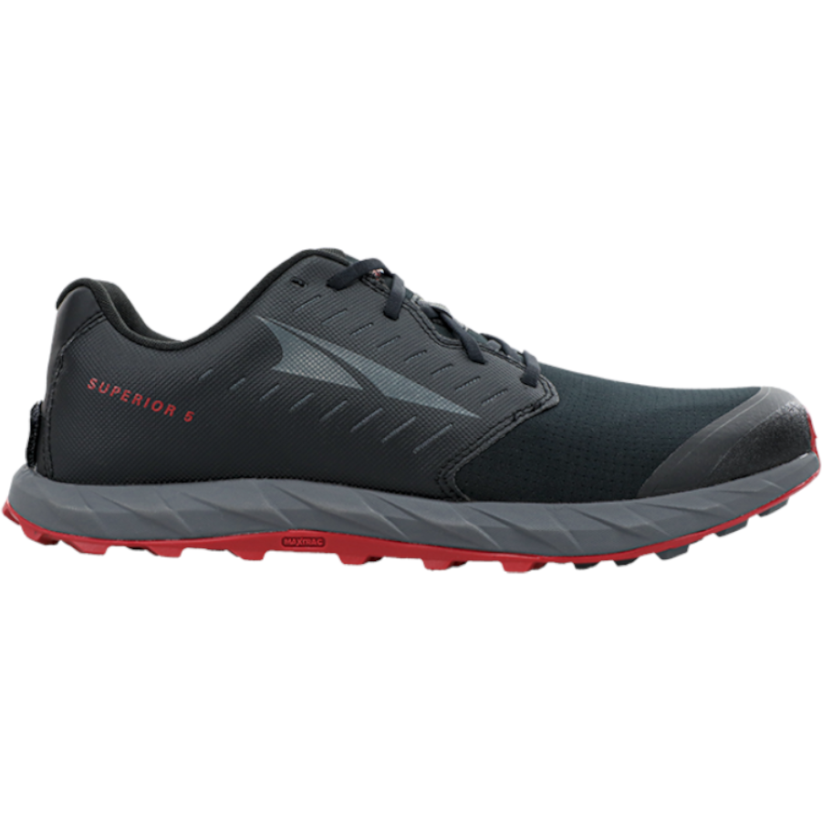 Men's Altra Superior 5, Black/Red, 10 D Medium